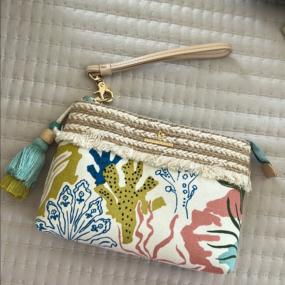 Spartina Maci Wristlet Mermaid Sea Floral Patterned
